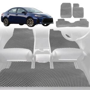 6D Diamond Car Floor Mats for Toyota Corolla Sedan2019-Current-Full Set-Grey-Outback GT