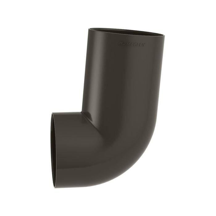 Marley 80mm 95° Flaxblack FF Downpipe Socket Bend