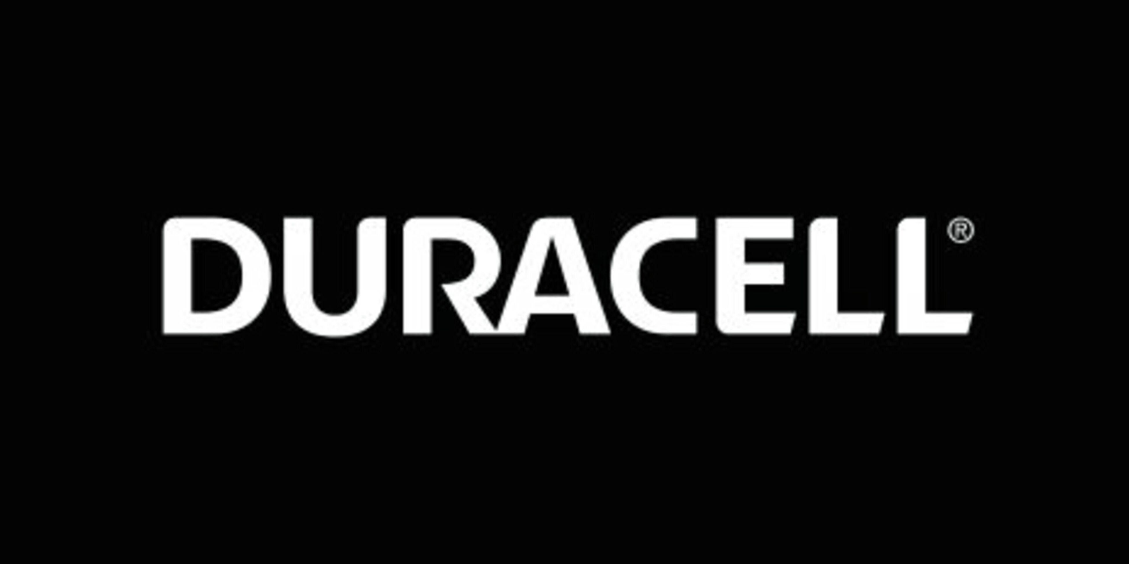 Duracell logo with black background