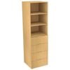 Lugna 2048 x 600 x 580mm Sand Ready to Assemble Robe Insert 2 Shelf 4 Drawer Unit