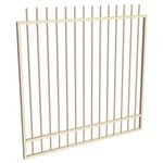 ProtectorAl 1201   1500 x 1500mm Primrose Aluminium Garden Gate Picket Top With Mid Rail