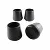 Surface Gard 32mm Black Round External Rubber Chair Tips - 4 Pack