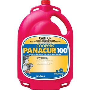 Coopers Panacur 100 Broad Spectrum Drench Cattle and Horses 5L