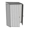 Build-a-Shed 0.4 x 1.5m Double Hinged Door Garden Locker - Zinc