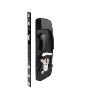 Gainsborough Black Austral Lock Security Deadlock For Sliding Door