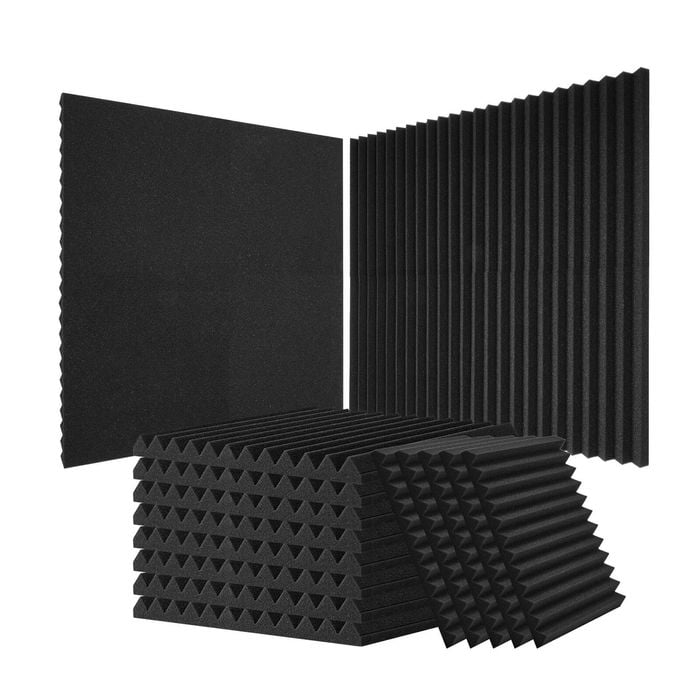 VEVOR 52 Pack 12 x 12 x 1 in Acoustic Foam Panels Black Studio Wall and Ceiling