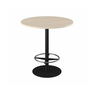 Olg Disc Bar Leaner Black Frame Nordic Maple Top 1200mm Diameter