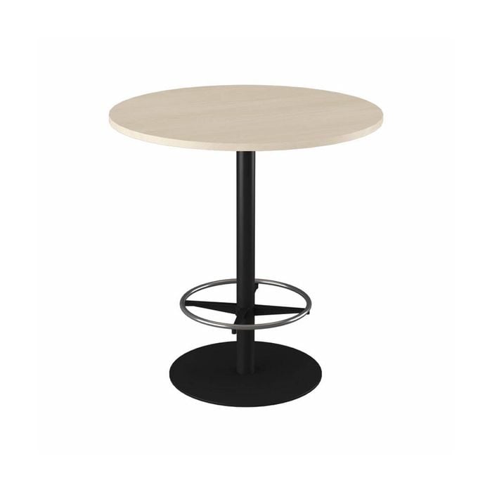 Olg Disc Bar Leaner Black Frame Nordic Maple Top 1200mm Diameter