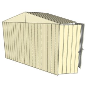 Build-a-Shed 3.0 x 1.5 x 2.3m Gable Double Hinged Side Doors Shed - Cream