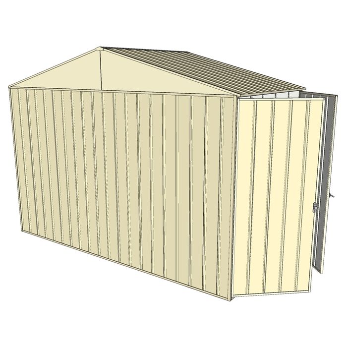 Build-a-Shed 3.0 x 1.5 x 2.3m Gable Double Hinged Side Doors Shed - Cream