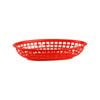 Plastic Oval Bread Baskets Small 24 x 15cm Set of 12 Red