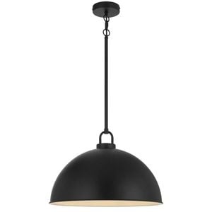 Telbix Emerson Vintage Pendant Hanging Lamp Light Metal Black Satin