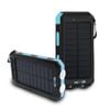 Maxxlee 2x BLUE 10000mAh Solar Power Bank Dual USB Battery Charger Portable Torch Light Compass