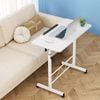 Homfurn Mobile Laptop Desk – 80cm, Adjustable Height 64-88cm, Tilt Top 180°, With Wheels, White