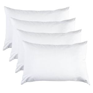 Hacienda 100 Percent Cotton Pillow Cover With 800g Poly Fill,  Hypoallergenic, Antibacterial, And Cooling Technology  4 Pk