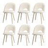 Oikiture 6PCS Dining Chairs Wooden White