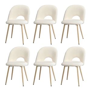 Oikiture 6PCS Dining Chairs Wooden White