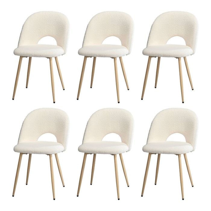 Oikiture 6PCS Dining Chairs Wooden White