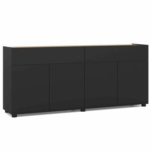 Costway 160cm Sideboard Buffet Cabinet Coffee Bar Black