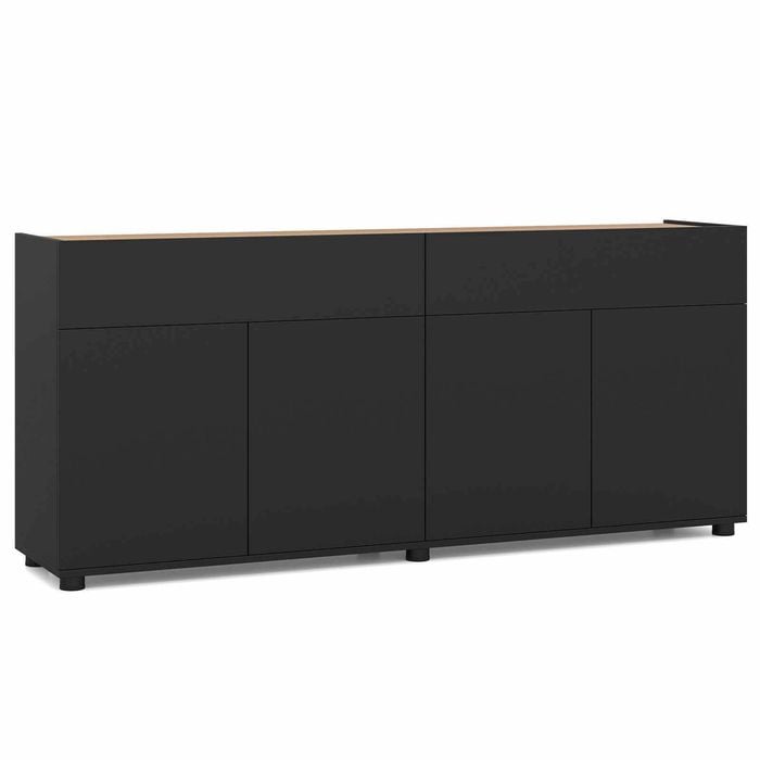 Costway 160cm Sideboard Buffet Cabinet Coffee Bar Black