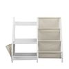 Vevor 3 Tier Kids Bookshelf White With Storage Bag For Kids Room Playroom Kindergarten