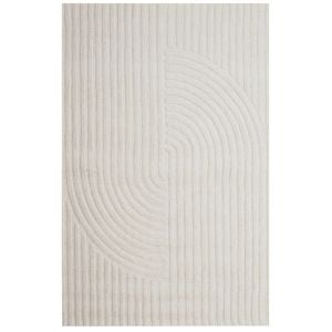 Contemporary Handwoven Wool Rug-Mavis 6363-Ivory-160x230cm