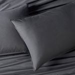 Gioia Casa Vintage Washed 100% Cotton Standard Pillowcase 2 Pcs - Charcoal