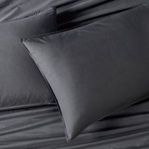 Gioia Casa Vintage Washed 100% Cotton Standard Pillowcase 2 Pcs - Charcoal
