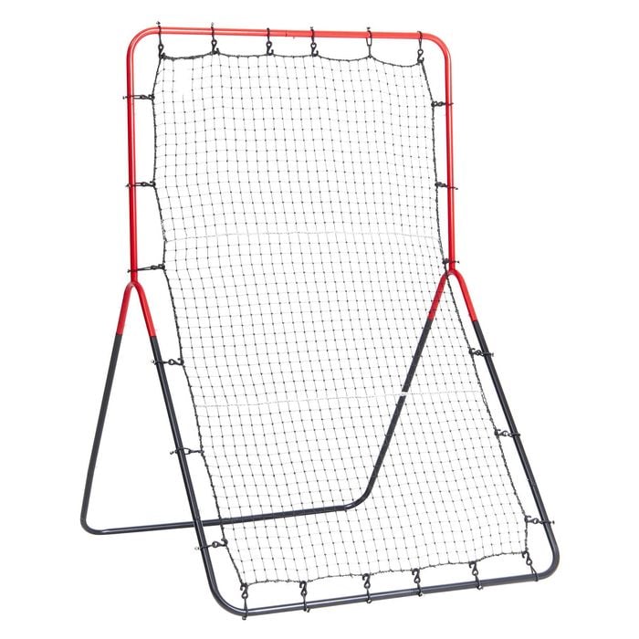 VEVOR 914x1372mm Baseball And Softball Rebounder Net Black and Red with PitchBack 3-Way Trainer