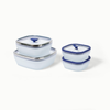 Anyday The Square Set | Blueberry | Glass Microwave Steamer