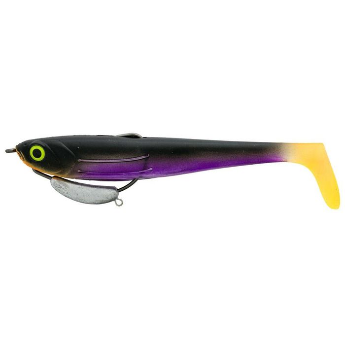Zerek Flat Shad Pro 4.5" Snagless Soft Plastic Fishing Lure Black Jack