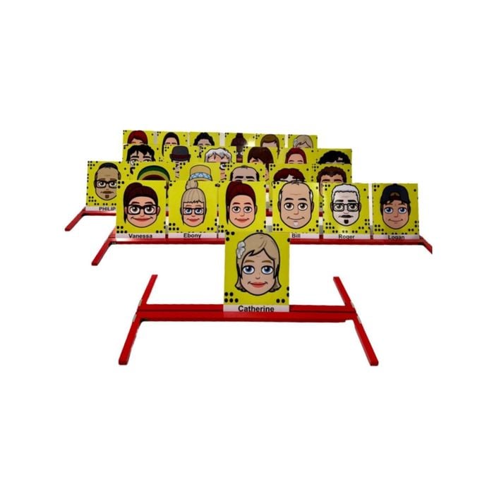 Wooden Mega Who 10 Frames & 72 Face Cards