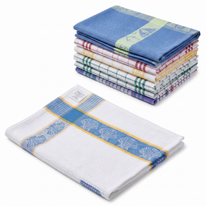 12pcs 100% Cotton Jumbo Tea Towel 90cm x 63cm - Assorted Colours - Assorted | 100% Cotton | Tea Towel