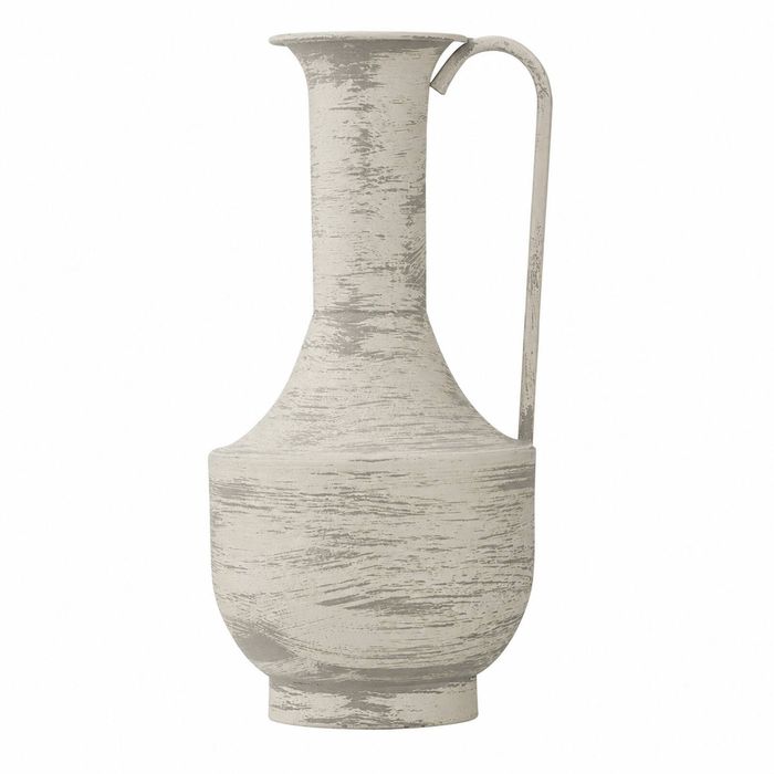 SK Designer Living | Luma Brushed White Iron Urn Vase | 40cm