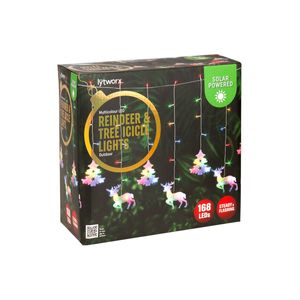 Lytworx Multicolour Solar Reindeer And Tree Icicle Lights