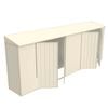 Build-a-Shed 0.8 x 5.2 x 2.0m Cream Skillion Double Plus Double Hinged Side Doors Shed