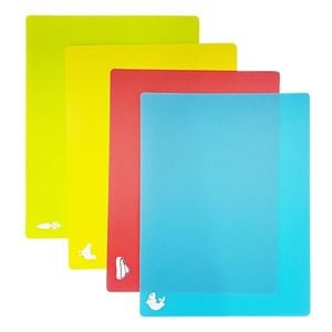 Essentials Flexible Colour Coded Cutting Mat Set Of 4 Scullery