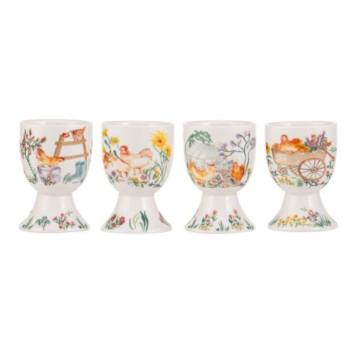 Ashdene Garden Hens Set Of 4 Egg Cups