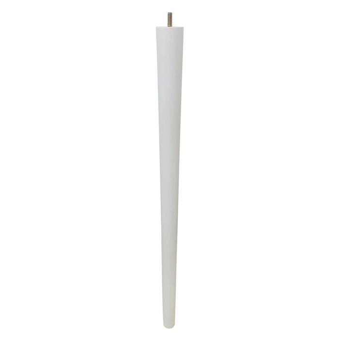 Adoored 53 - 30 x 730mm White Round Tapered Pine Furniture Leg