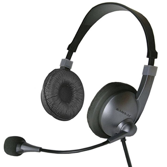 Sansai USB On Ear Headset w/Mic Black