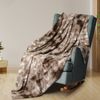DreamZ Fleece Throw Blanket 500GSM Plush Soft Brown 127x152cm All Season