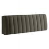Anycozy Dark Gray Headboard Cover 200x70cm – Plush Quilted Velvet Bed Back Dust Protector