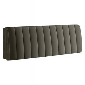 Anycozy Dark Gray Headboard Cover 200x70cm – Plush Quilted Velvet Bed Back Dust Protector