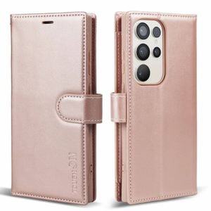Tough On for Samsung Galaxy S23 Ultra Flip Wallet Leather Case Rose Gold