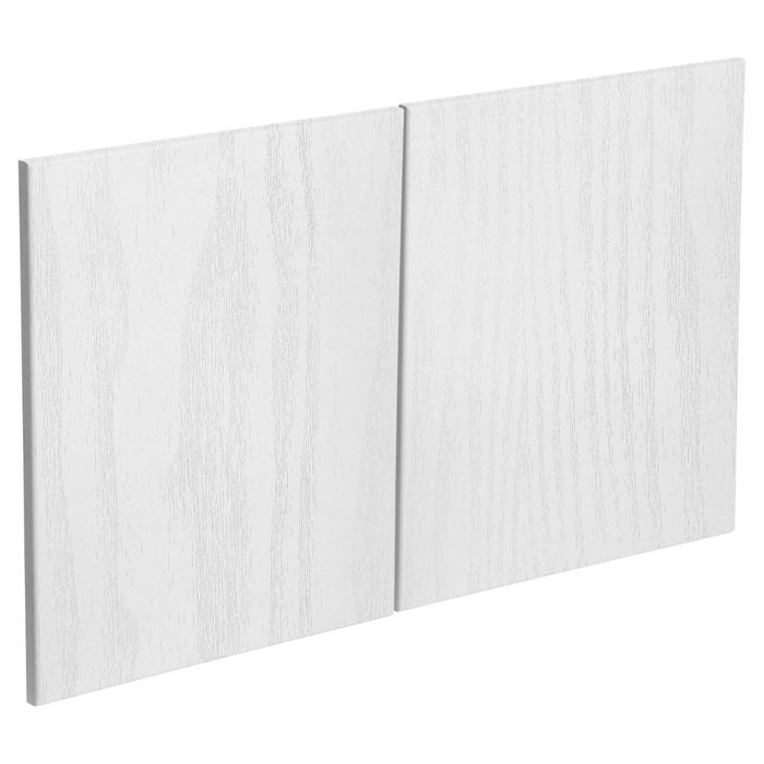 Kaboodle 1000mm Provincial White Modern Fridge Cabinet Doors - 2 Pack