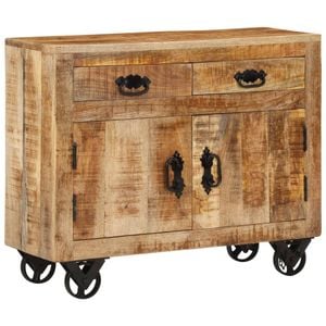 vidaXL Sideboard Storage Cabinet Cupboard Living Room Solid Rough Wood Mango