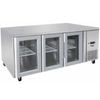 Atosa  Glass Three Door Undercounter Fridge Table – 450 Litre