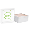 Nicola Spring 3d Box Photo Frames - 10" X 10" - White - Pack Of 5