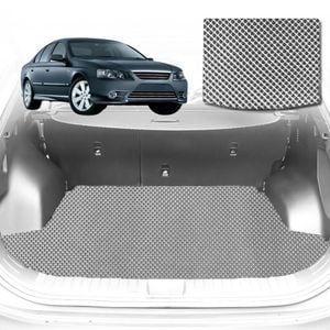 6D Diamond Car Boot Mat for Ford Fairmont 2002-2008-(Wagon with LPG System)-Cargo Mat-Grey-Outback GT