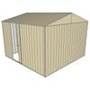 Build-a-Shed 3.0 x 3.0 x 2.3m Gable Single Sliding Side Door Shed - Cream